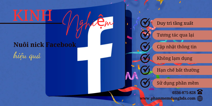 Kinh nghiệm nuôi nick facebook