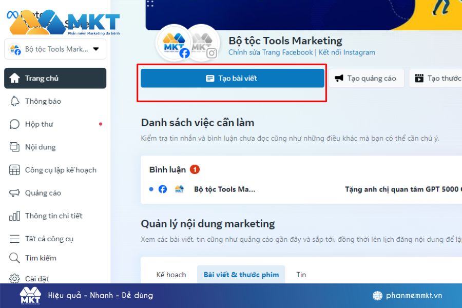 cách đăng bài trên trang fanpage facebook