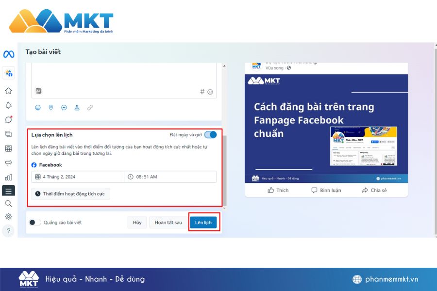 Cách đăng bài trên trang fanpage Facebook